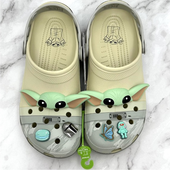 Crocs Grogu Classic Clog Shoes Mens Size 11 Star Wars Mandalorian Jibbitz Child main image 9